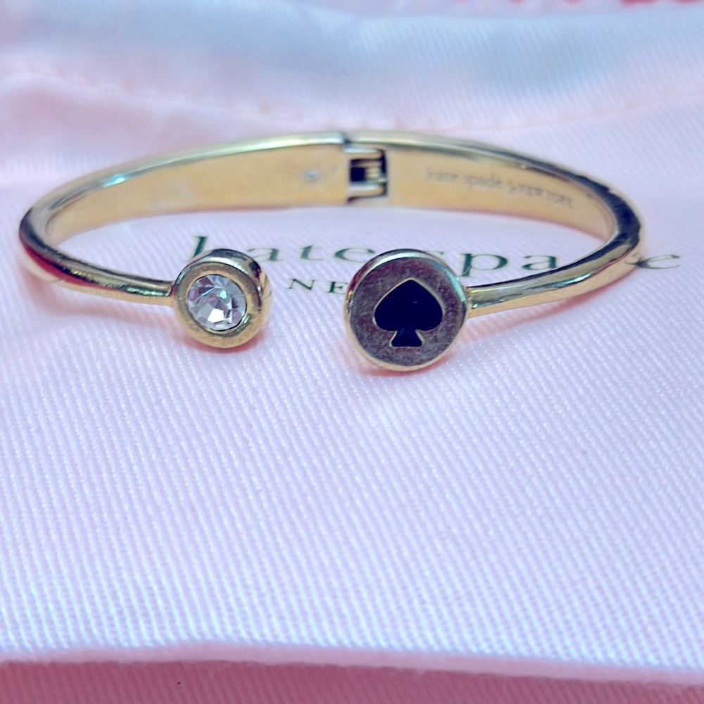 Kate Spade gold bracelet with back hinge!